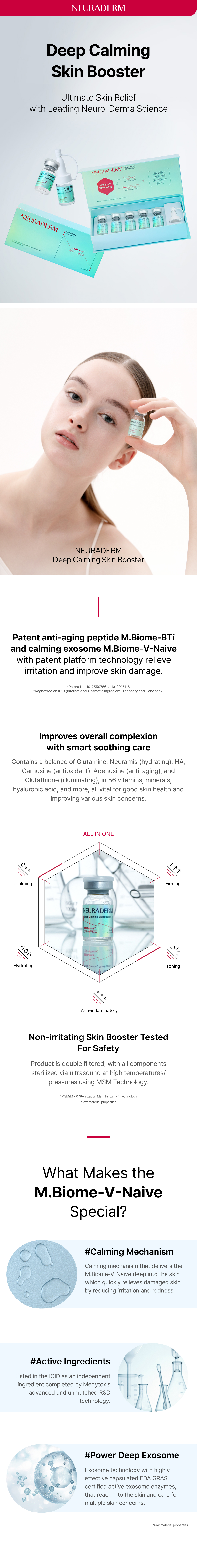 Deep Calming Skin Booster information sheet 2